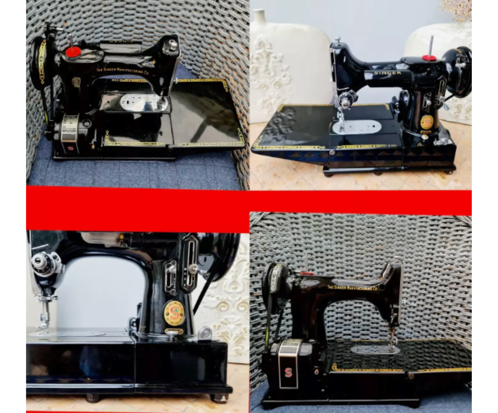 Rare 1959 Singer Featherweight 222K Free-Arm Sewing Machine | Fully Serviced Vintage Collector’s Set | Serial EP759385 | With Zigzagger & Accessories