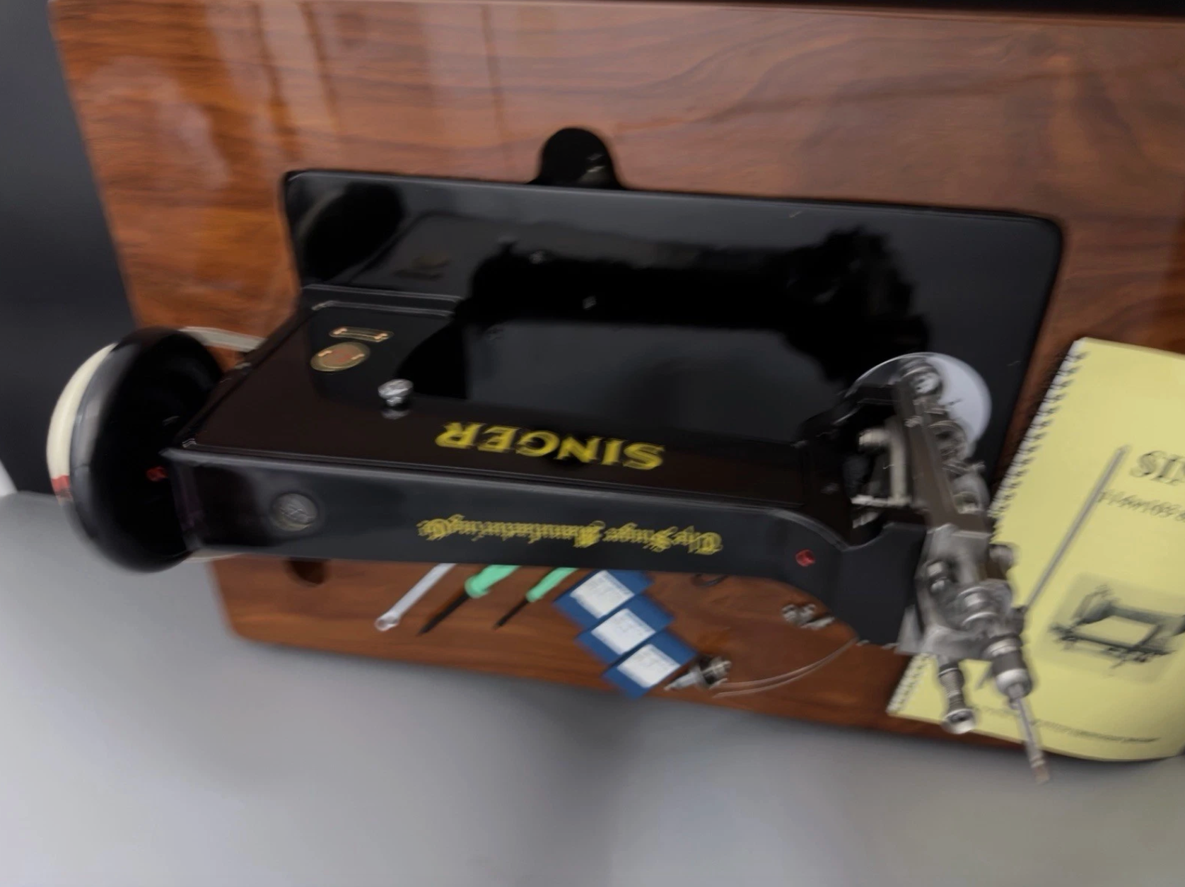 Vintage Black Singer 114E103 Chain Stitch Embroidery Machine | Fully Serviced with Custom Table, Stand & Servo Motor