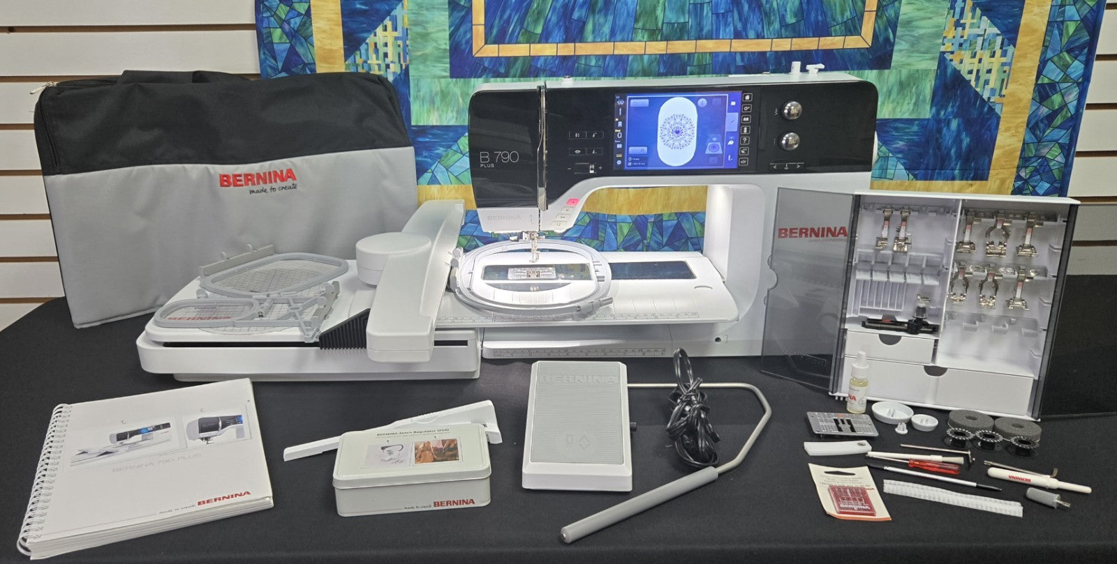 Bernina 790E Plus Sewing & Embroidery Machine | Just Serviced | Full Set with Module & BSR