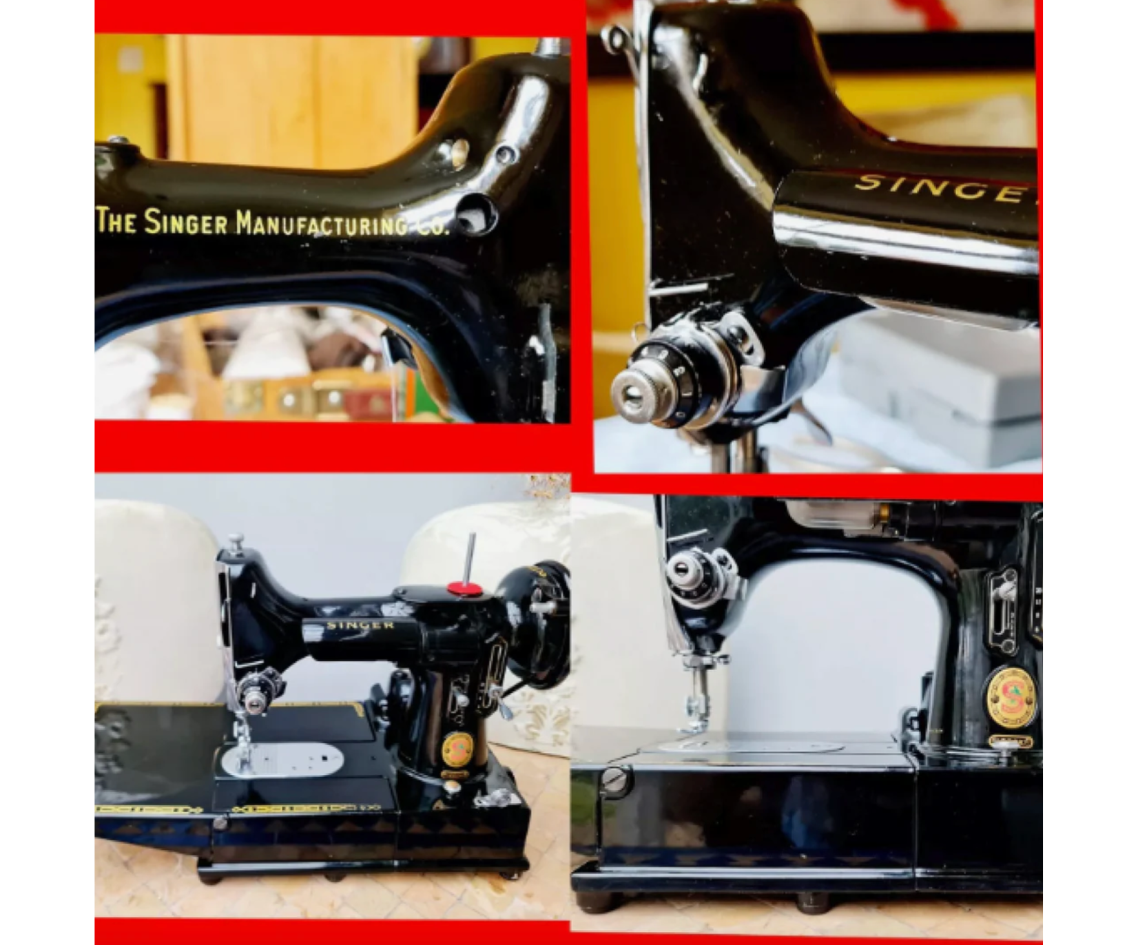 Rare 1959 Singer Featherweight 222K Free-Arm Sewing Machine | Fully Serviced Vintage Collector’s Set | Serial EP759385 | With Zigzagger & Accessories
